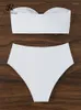 Set di reggiseni SINGREINY stile vacanza costumi da bagno sexy solidi 2024 reggiseno sottile senza spalline set moda fiori 3D bikini biancheria intima abiti