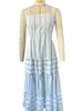 Sukienki swobodne foridol Striped Summer Sukienka Plaża Sexy Boho Sundress Spaghetti Pasek wycięty A-line Maxi midi vestidos 2024 Spring