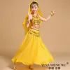 girls Bollywood Dance Costume Set Adult Kids Belly Dance Indian Sari Children Chiff Outfit Halen Party Performance Costume L0m4#