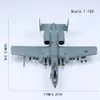 1/100 A-10 Thunderbolt II Warthog Attack Plane Metal Fighter Military Model for Collections and Gift