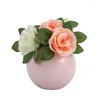 Vasos Moda Vaso de Aço Inoxidável Vaso de Metal Flor Recipiente Organizador Polido Flowerpot