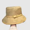 ファッション帽子のデザイナー女性混合色の革の金属動物金メッキプリントバケツ帽子レースアップ太陽を防ぐ広い夏の夏の帽子adumbralGa0133C4