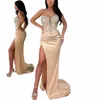 sexy Backl Beautiful Evening Dres For Women Fi Mermaid Off The Shoulder Sleevel High Slit Party Prom Gowns 2024 Y0XY#