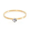 Bandringen Luxe Design Diamond Sier Gouden Ring Minimalisme 1Mm Titanium Dunne Vinger Dames Meisjes Bruiloft Drop Delivery Sieraden Dhsof