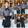 LG manches Hôtel Service alimentaire serveur uniforme femmes Western Restaurant Waitr uniforme restauration chemise et vêtements de travail Apr o8ff #