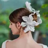 Hochzeitsbraut Haarverzierungen weiße frs elegant romantische Dating für Frauen und Mädchen V5xm#