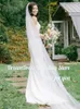 dream Spandex V-Neck Mermaid Wedding Dres Women Sleevel Bridal Gowns Sweep Train Backl Butts Vestido De Novia 2024 O0Bf#