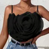 Damen-Tanktops, aktive Oberteile für Frauen, Blumen-Front-Crop-Röhrenoberteil, ärmellos, trägerlos, einfarbig, gerafft, süß, lässig