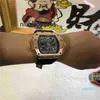 Męskie luksusowe zegarek zegarek zegarek sportowy sporty importowany automatyczny ruch ze stali nierdzewnej gumowy pasek motyla b