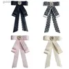 Bow Ties New Korean Version Bow Brooch Lace Multi-layer Bow Tie Fresh and Sweet College Style Shirt Uniform Versatile Collar Accessories Y240329