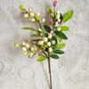 Dekorative Blumen, 1 Stück, DIY künstliche Olivenfrucht, Brautstrauß, Pflanze, Wand, Bohnenzweig, Beere, Heimdekoration, Weihnachten, gefälschte Blumensimulation