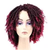 Synthetische Perücken 6Quot Kurzes weiches Braun für schwarze Frauen Faux Locs Dreadlock Dreads Flechten Cloghet Fiber American Hair Wig8975487 Drop Otgin