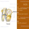 Andra klockor Montre Femme Luxe Missfox Golden Snakes Form Water Resistant Woman Jewelry Casual Fashion Dress Womens ES 2021 T240329