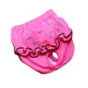 Vêtements pour chiens Femelle Lavable Shorts Culottes Menstruation Sous-vêtements Coton Couche pour animaux de compagnie Fournitures sanitaires