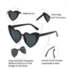 إكسسوارات المرأة في الهواء الطلق نساء المرأة نفوذ نظارة شمسية خمر الحماية UV400 على شكل قلب UV400