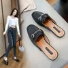 Mules Women Summer Fashion Shoes Female Sandals Ladies Slippers Flat Heelless Outer Wear Lazy Net Red Slides 240320