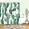 Tende da doccia Tenda da bagno in tessuto poliestere con cactus tropicale per la decorazione del bagno Stampata Cortinas De Bano