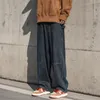 Męskie dżinsowe spodnie ładunkowe szerokie nogi dżinsowe proste spodni krunge vintage punkowy koreańsko -streetwear y2k odzież p3ij#