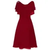 Fall Wedding Guest Dres for Women Formal High-Pistow Ruffles Slemin Sundr Elegancki impreza dla kobiet Vestidos F2OB#