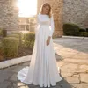 Jiayigg Satin Wedding Dr Muslim Bridal Dres 2024 Lg Sleeve Sweep Train A Line Bride Gown Robe Mariee Vestidos de Novia D741＃