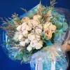 Pierres tombales bricolage artisanat papier d'emballage de fleurs arc-en-ciel cellophane transparent filmirisé bouquet cadeau emballage imperméable papier de soie origami