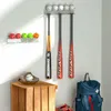 Krokar akryl baseballhållare och bat display lagringsställ för vägg lätt att installera 1 PAC