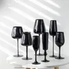 Kieliszki do wina Czarna szczupła porcelanowa kryształowy szklanka Borgundii Burgundowe Dekoracja Dekoracji Ozdoby szampana