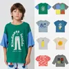 BC 2023 Summer Ins Style Childrens Tshirt Boys and Girls Cartoon Cartoon Print Print Short Sleeve Top Children Clothing 240318