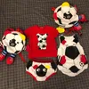 Vêtements d'été pour enfants en bas âge ensembles petites filles chien de bande dessinée imprimé T-shirts à manches courtes shorts de football de bande dessinée 2pcs tenues de créateurs pour bébés Z7418