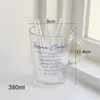 Wijnglazen 380 ml glazen koffiekopje Franse Vintage Letter Sap Melk Ontbijt Vasos voor kerstbruiloftbekers