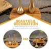 Vases 2 Pcs Pure Copper Vase Desktop Decorate Ornament Mini Decoration Book For Flowers Brass Tiny Dining Table