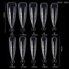 2024 100st Snabb Building Nail Mold Tips Nail Forms Finger Extension Nail Art UV Extend Gel Finger Stiletto Nails For Quick Building