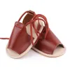 Sandálias marca infantil menino sapatos de verão para menina sandálias 1 ano bebê item recém-nascido couro sandale criança sola de borracha calçado chuveiro presente 240329