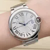 Designer kijkt naar hoge hoeveelheid klassiek Lake Blue Round Round Roman Hands 33/36mm Mechanisch voor vrouwen roestvrijstalen saffier Stepisite Fashion Watch