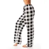 Kvinnors sömnkläder pantalon y2k casual byxor elastisk rutt tunn och bekväm 2024 vårhöstpyjama med lös dragkammare bred benbyxa