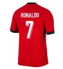 2024 Portogalli della Coppa Europ Ronaldo B.Fernandes Soccer Maglie nazionale Bruno Fernandes Joao Diogo Felix 24 25 Bernardo Diogo Pepe Neves Kit per bambini