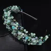 Vintage Green Crystal Floral Bridal Crown bandeau de mariage fait à la main Hails Accorriestendy fr Women Party Headpice Tiaras O24S # #