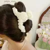 Haarspeldjes Nieuwe Elegante Meisjes Haarspeldjes Mesh Booggreep Clips Vrouwelijke Paardenstaart Vlecht Haar Klauw Clips Damesmode Haaraccessoires Hoofdtooi Y240329