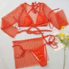 24 Yisiman New Sexy mesh a quattro pezzi Bikini Sexy Hollow Set Bikini