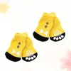 Abbigliamento per cani 4 pezzi Anti calzini per animali domestici Calze adorabili Calzature pratiche in cotone per cuccioli (taglia XL)