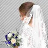 veli da sposa elegante rineste in pizzo velo velo capelli accordi Heaarwear heaziar per battesimo di nozze comuni g9hx#