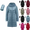 2023 inverno das mulheres coreano fi fino remover com capuz parka fiable outerwear para baixo jaquetas lg luz fina casaco puffer jaqueta h24x #