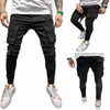 fi Mens Jeans Skinny Ripped Mul Pocket Denim Pants Streetwear Cargo Pants Hip Hop Black Trousers Spring Autumn Man Clothing k1H0#