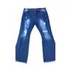 Kvinnors jeans kvinnor hög midja blossade jeans mode casual trasiga hål streetwear golvlängd byxor kvinnliga pendlare breda ben denim byxor 24328