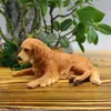 2024 Car Ornaments Resin Golden Retriever Doll Dashboard Decoration Sleep Dog Mother and Child Auto Interior Decor With Gift Box