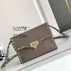 Lychee Rock Designer Vlogoo Bag Top Woman 2024 Walentino Bags Layer Sutd Purse Trendy Flip Crossbody Cowhide Rivet Single Shoulder Pattern Womens Small XLG5