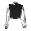 Vestes Femmes Femmes Cropped Varsity Jacket Outwear 2023 Automne Baseball Letterman Bomber That Girl Lettre Manteaux sportifs Streetwear Dro Ot7SF