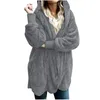 Plus -storlek kvinnor vinter varm kappjacka utkläder damer cardigan kappa dubbelsidig veet huva kappa ny fi enkel 2023 l7t5#
