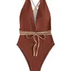 Пляжный купальник Новый V-образный выпуск Quick Drying One Piece Swimsuit Bikini Swimsuit для женщин
