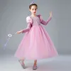Flickedräkt Rapunzel Princess Party Dresses For Girls Tangled Cosplay Vestido Children Ball Gowns 310 år 240318